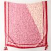 Fresh Cotton Linen Sun Protection Shawl: Red Flower Tassel Silk Scarf for Spring/Summer Travel