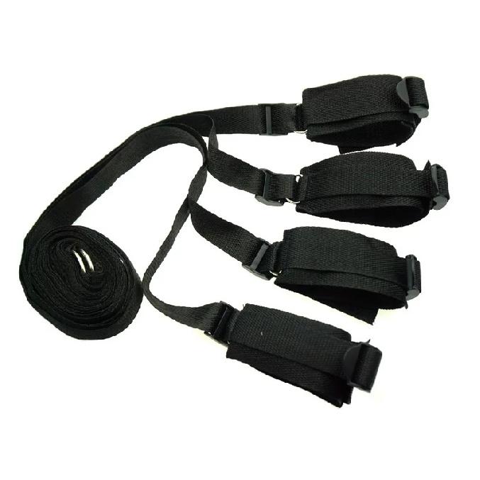 Bedroom Bondage Boutique Adjustable Belt Under Mattress Sex Toys for Couples SM Bed Fetish Restraint,Wrists 4 Ankle Cuffs