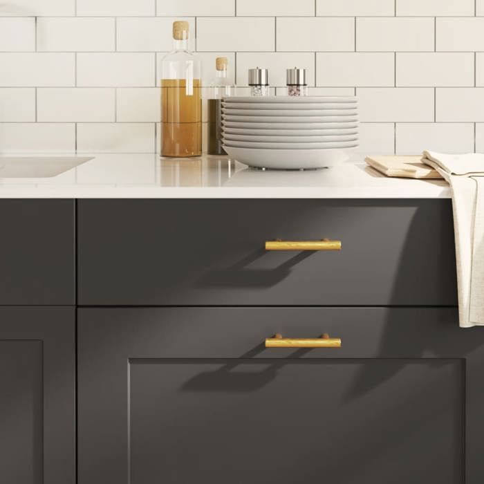 VidaXL Poignées d'Armoire 20 pcs, Poignées de Porte avec Vis, Poignées de Tiroir pour Placards Buffets Casiers Caisses, Doré 3203595