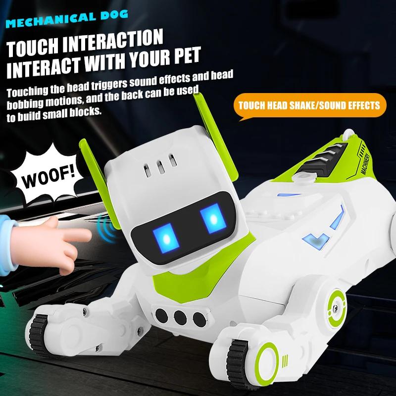 RC Robot Dog Electronic Stunt Pet with Light Sound Spray Interactive Touch Programmable Smart Mechanical Dog Kids Birthday Gift