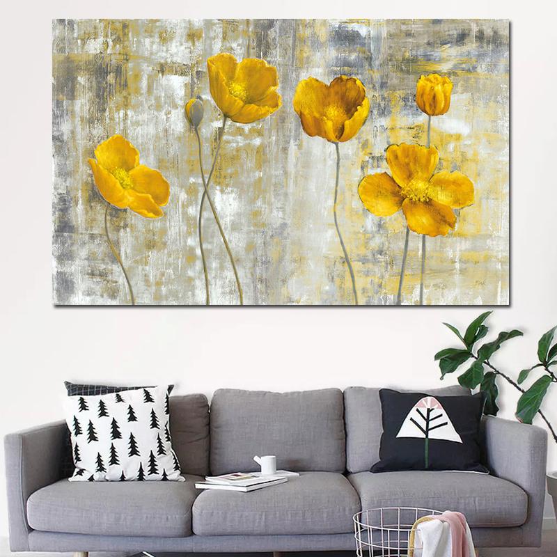 RELIABLI ART Abstracte, colorate, postere cu flori de epocă, picturi pe pânză, picturi în ulei, imprimare cu cerneală impermeabilă, decorarea camerei de zi