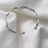 925 Sterling Silver Smooth Round Beads Bracelet For Women Vintage Simple Adjustable Classic Party Jewelry Gift