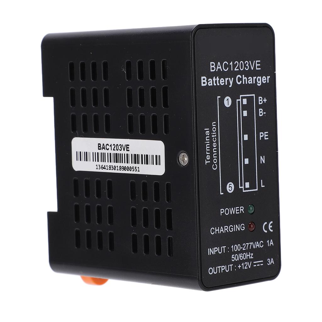 BAC1203VE Mini Battery Charger with LED Indicator Aluminum Alloy Automatic Float Charging Device AC100‑277V