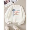 More Spaghetti Less Upsetti Girls' Crew Neck Fashion Sweatshirt, Autumn and Winter Western Style Top, Children's Long Sleeved T-shirt,