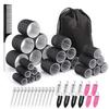Eight-Character Air Bangs Curler Set with Clips and Comb - Effortless Air Bangs Styling Tool