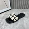 Internet Celebrity Super Fire Small Fragrant Style Slippers Female Summer Wear Fashion Fairy Style 2025 New Flat-bottomed Beach French Sandals