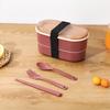 Double-Layer Lunch Box Lunch Box Food Storage Container Fresh-Keeping Box Microwave Tableware Lunch Box