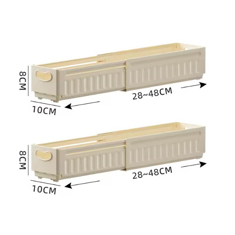 1/2/3 Stück Ausziehbarer Schubladen-Organizer Verstellbare Schrank-Aufbewahrungsbox Stapelbare Küchen-Organizer Sortier-Aufbewahrungsbox Für Zuhause