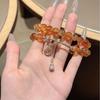 Yellow Pagoda Crystal Bracelet: Elegant Design Women's Jewelry Gift with Certificate