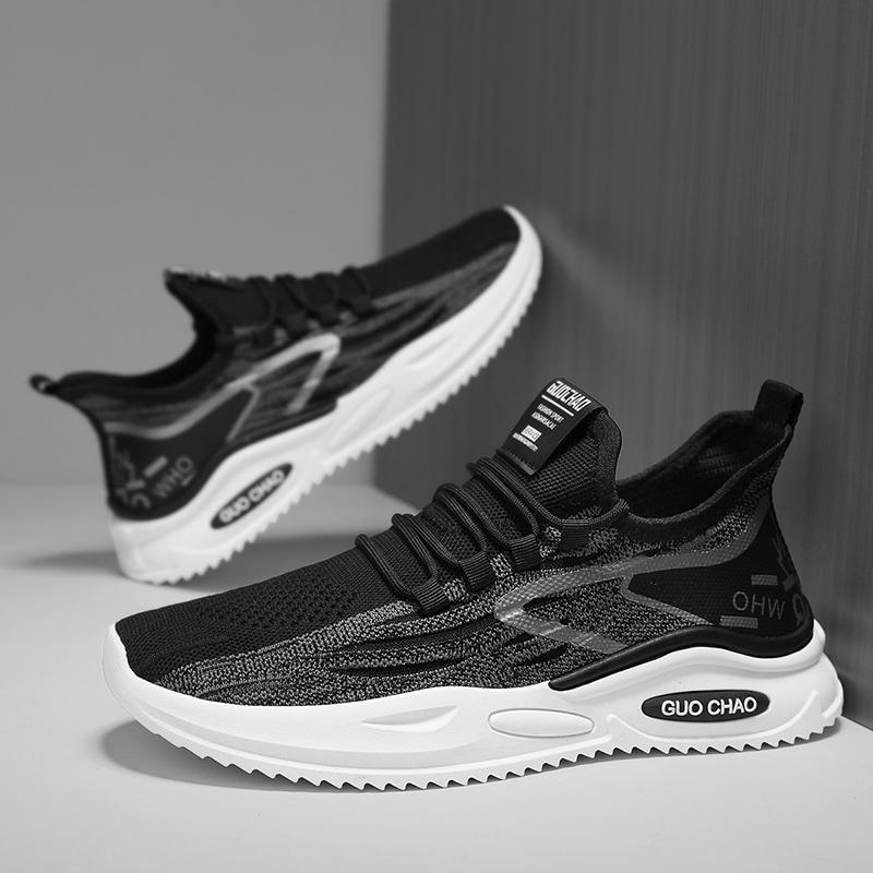 

Модные Новые Мужские Кроссовки для Бега Мужские Кроссовки Нескользящие Дышащие Мужские Кроссовки для Ходьбы На шнуровке Мягкие Повседневные Кроссовки Легкие Серые 39 чёрный