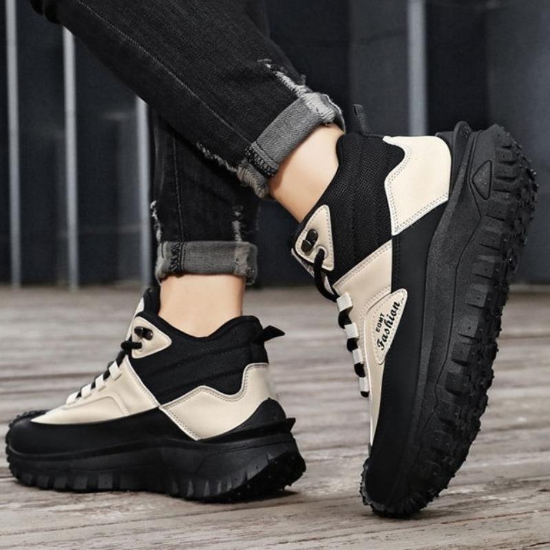 Fashion Men's Shoes New Autumn High Top Boots British Style Retro Workwear Boots Outdoor Sports Waterproof Hiking Boots Plus Size 39-48