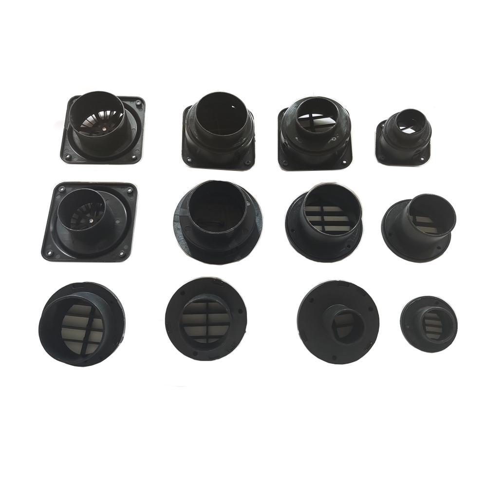 42mm/60mm/75mm Warm Heater Parking Heater Air Vent Car Heater Ducting Duct Air Outlet Black For Webasto Truck Auto Parts