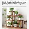 Multi-Tier Solid Wood Plant Stand, Floor-Standing Minimalist Indoor Shelf, Multi-Functional Bonsai Display Rack for Home Decor