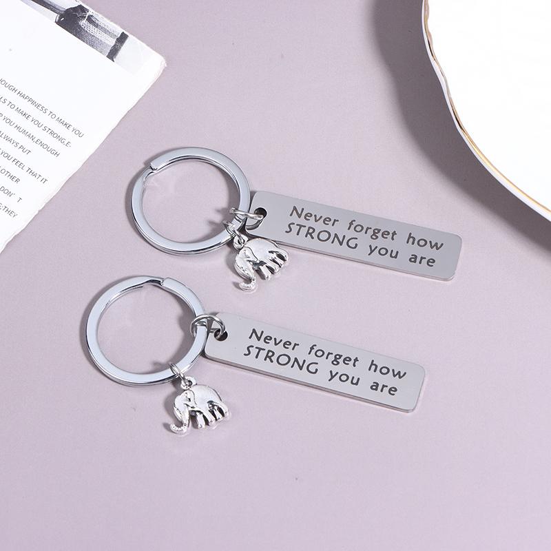 1/5 Buc. Breloc Elefant din Oțel Inoxidabil cu Energie Pozitivă Inspirațională Pentru Bărbați, Pandantiv Decorativ pentru Mașină, Rucsac