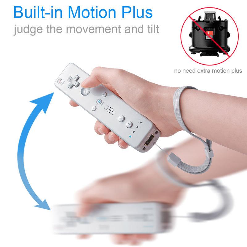 Remote Handle Nunchuck Gamepad for Nintendo Wii Controller Joystick Built-in Motion Plus With Silicone Case