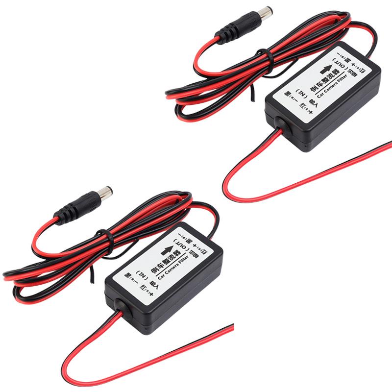 Car Reversing Camera Rectifier Anti-interference DC Power Relay Capacitor Connectors Auto Parking Reverse Rear View Camera Tools