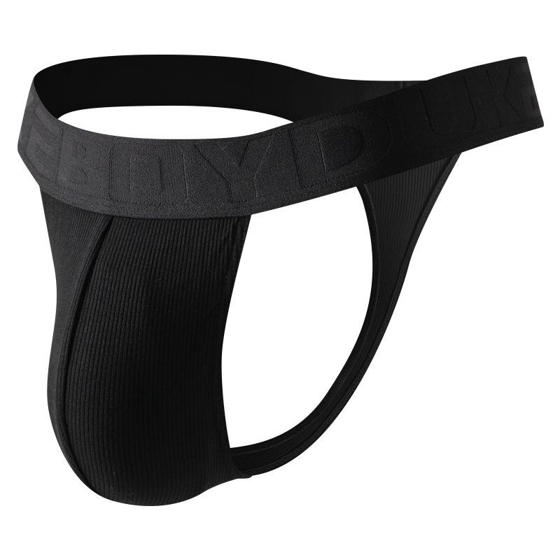 Men Sexy G-String Soft Ribbed T-Back Thongs Breathable Underwear Bulge Pouch Underpants Male Bikini Trunks Wide Belt Panties