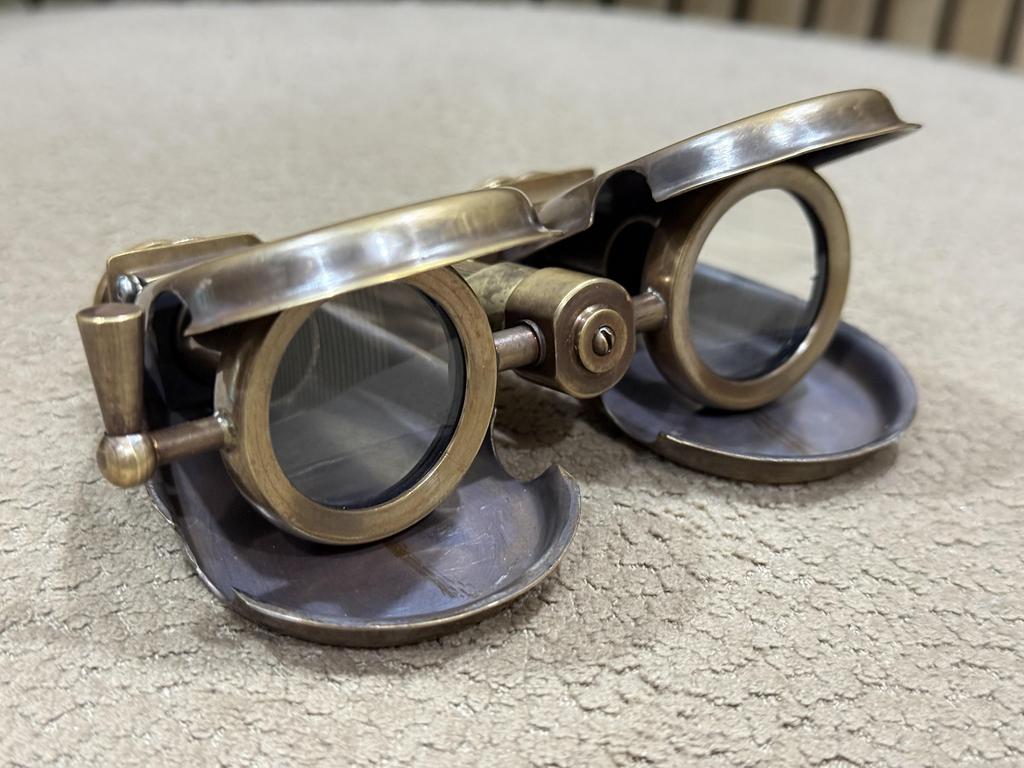 Handmade Antique Brass Maritime Binocular – Vintage Nautical Spyglass, Royal Navy London 1917 Replica, Collector Gift