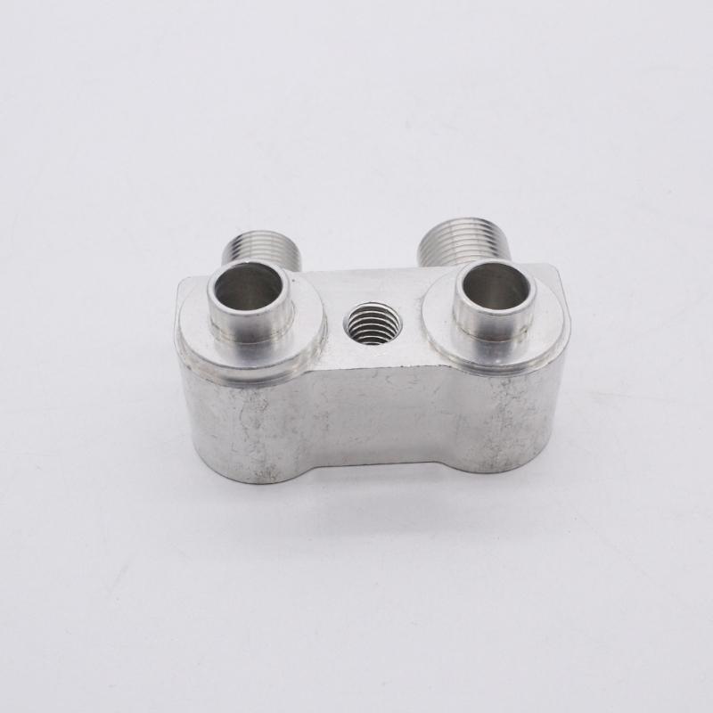 A/C Compressor Adapter Fitting A/C Compressor Fitting Adapter Replacement Aluminum Polished Finish