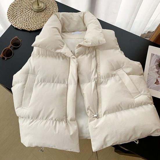 Women's Puffer Vest Lightweight Zip Up Sleeveless Jacket Fall Winter Warm Padded Coat Casual Outerwear with Pockets