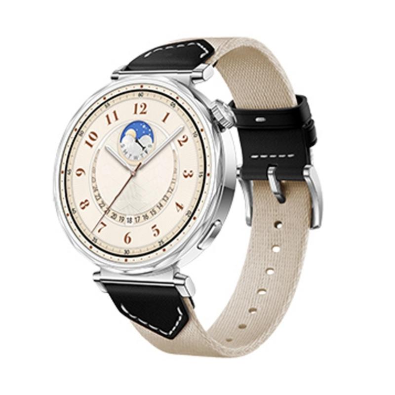 Woven Band Elegant Leather Nylon Blend Stylish Composite Weave Strap Unisex Smartwatch Strap Stylish Watch Strap for GT5