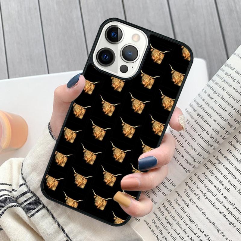 Highland Cows Phone Case for iPhone 17 Air 16 15 14 12 13 PLUS 11 PRO MAX Cover Fundas Shell