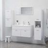 Bathroom Cabinet White 30 X 30 X 130 Cm Engineered Wood