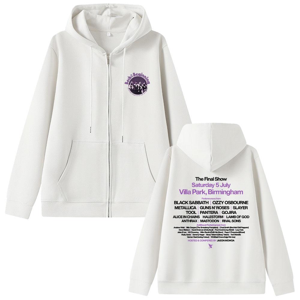 

Хеви-метал рок-группа Black Sabbath и Оззи Осборн Back To The Beginning Толстовка на молнии для мужчин и женщин Винтажная готическая 3XL