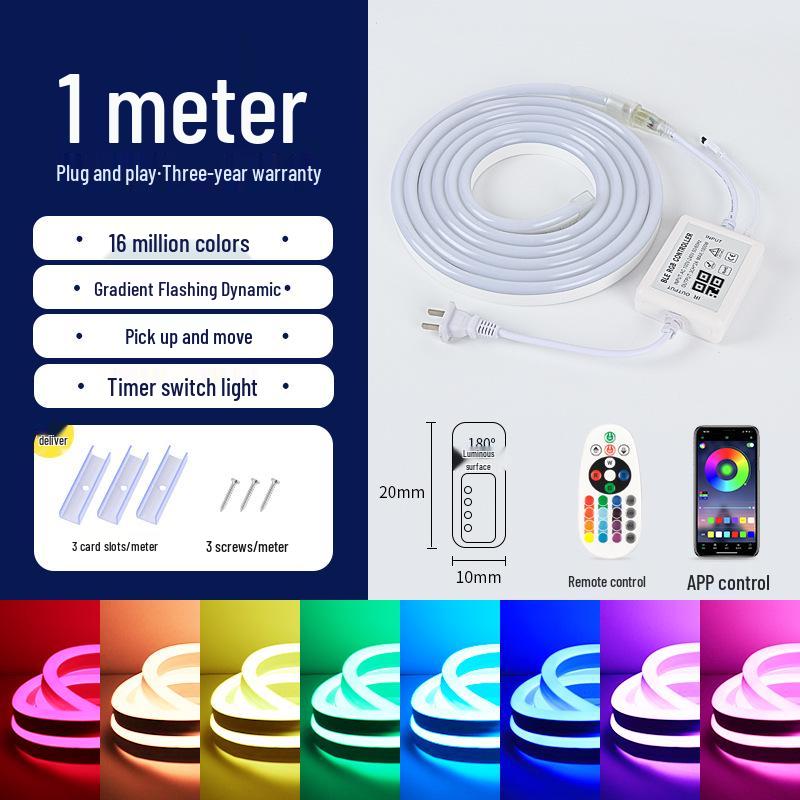 

Умные светодиодные ленты с управлением через мобильное приложение и неоновой атмосферой с изменением цвета