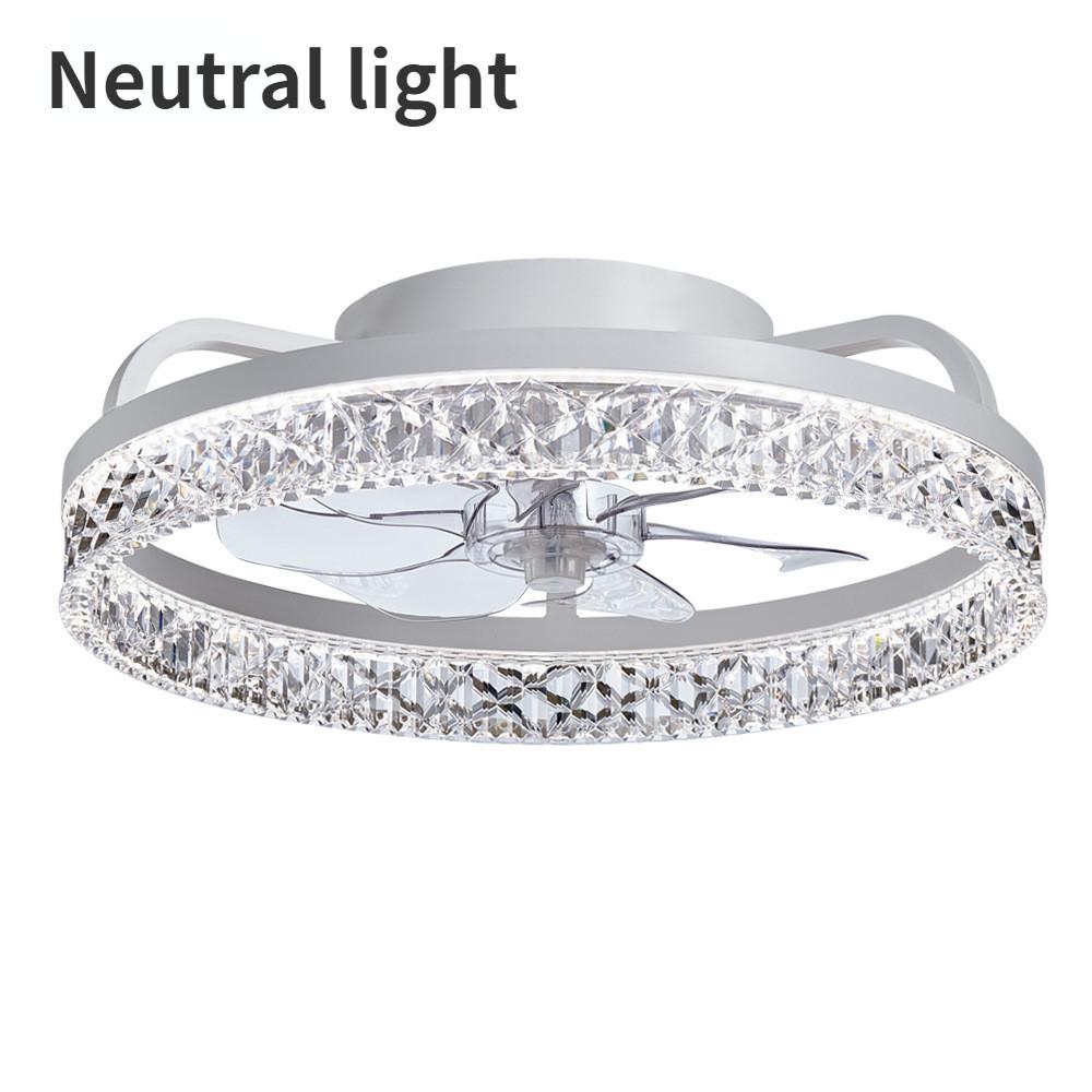 50 * 50 * 16cm Modern And Fashionable Electric Ceiling Fan Lamp Bedroom LED Ceiling Fan Light Intelligent Silent Chandelier Fan