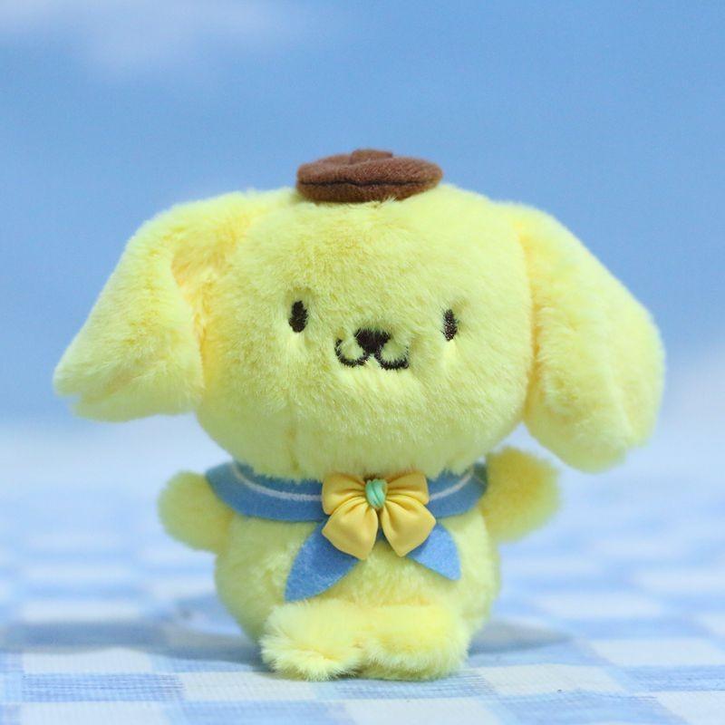 Очаровательная плюшевая игрушка-брелок Sanrio Kuromi Melody Cinnamoroll в мультяшном стиле. Yellow