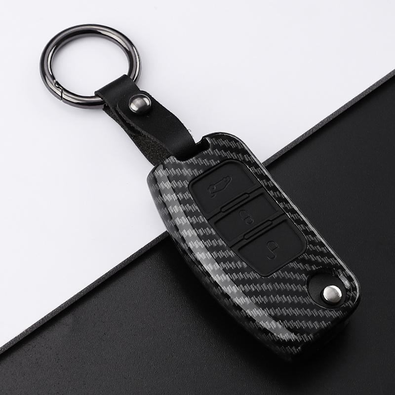 ABS Carbon Fiber Style Car Key Case Cover Fob for Ford B-Max C-Max Eco Sport Galaxy Fiesta Focus 2 Ecosport Kuga Escape Falcon