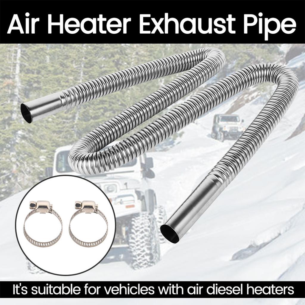 120cm Car Heater Exhaust Pipe Air Diesel Parking Heater Exhaust Hose Line Stainless Steel Flexible Fuel Tank Diesel Gas Vent