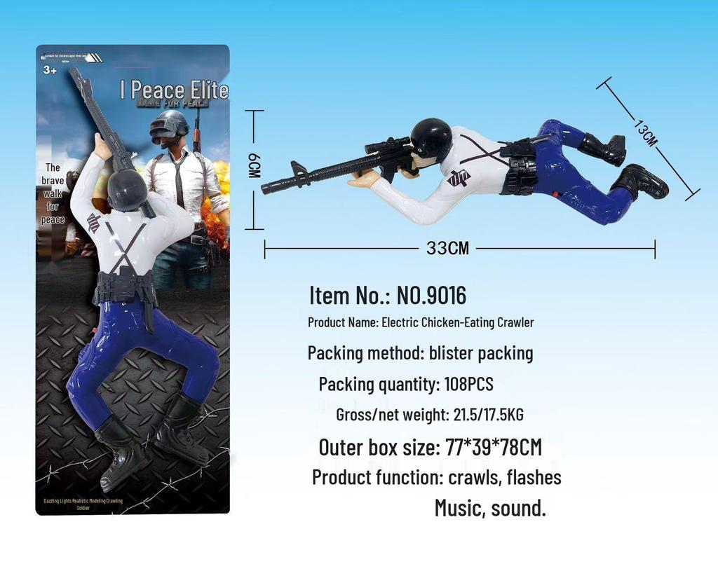 Electric Crawling Captain America & Spider-Man Toy: Lights, Sounds, Music Simulation