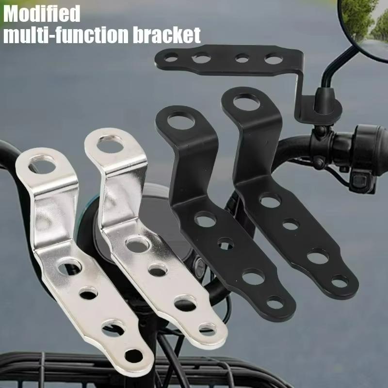 Motorcycle LED Headlight Bracket Rearview Mirror Lamp Spotlight Extension Holder Clamp Motorbike Scooter Accessories