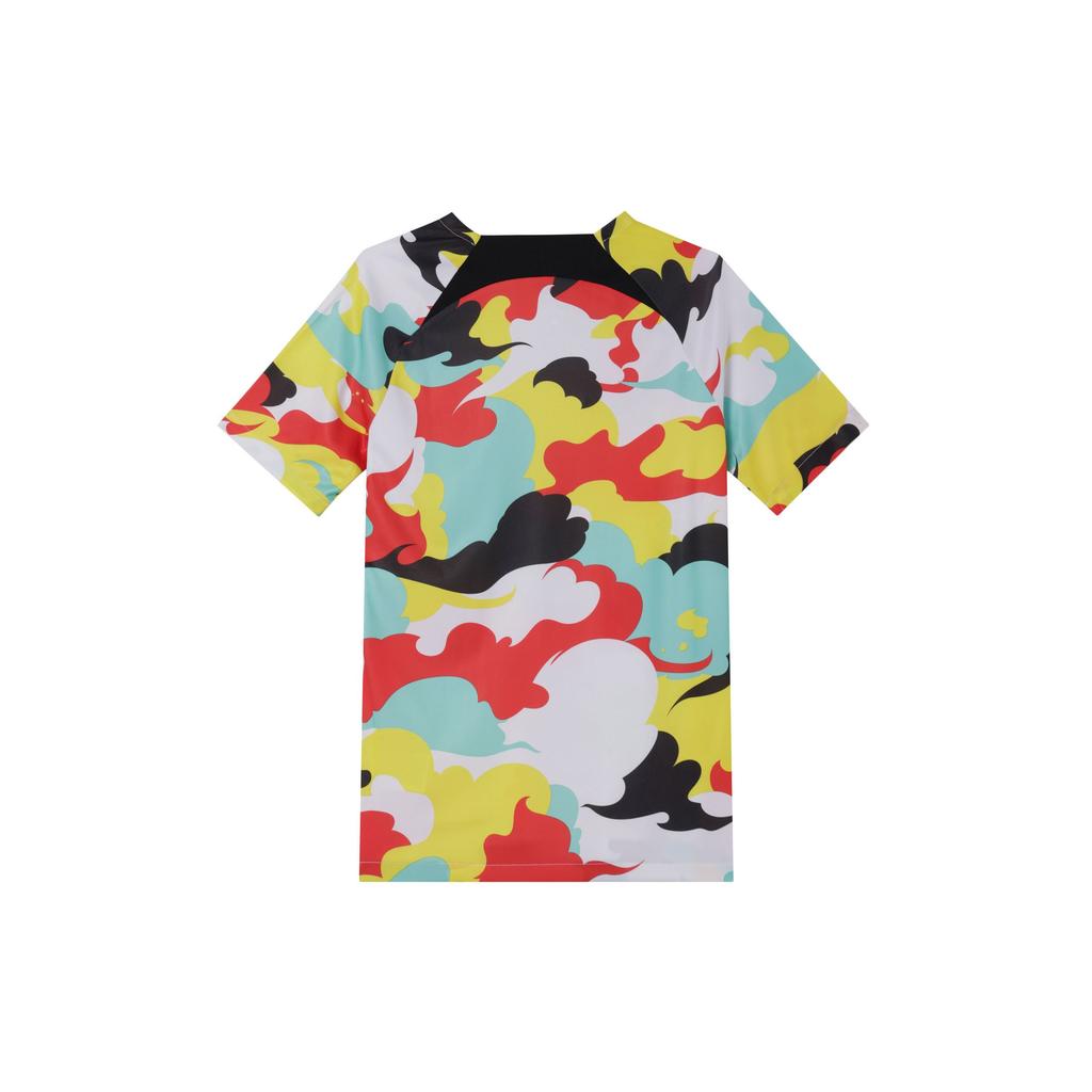 Nike Dri-Fit Abstract Camouflage Print Quick-Dry Soccer T-Shirt Men Tops Yellow DH6519-713