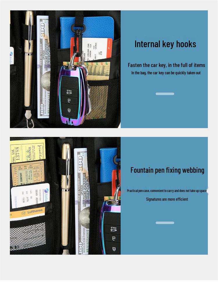 Lightweight Anti-Theft Passport and Travel Wallet with Large Capacity and Multi-Function Storage