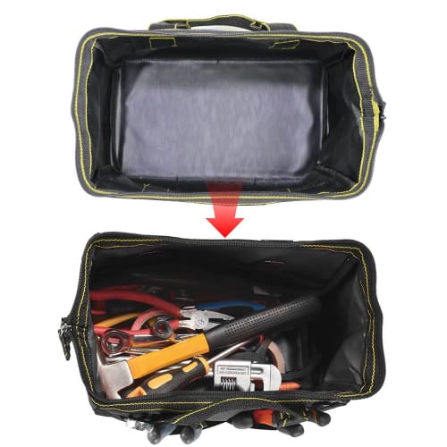 Tool Bag, Tool Storage Bag, Large Opening Storage Bag for Electrical and Woodworking Tools, Reinforced Oxford Cloth Bottom Tool Storage Bag (Blue, 31*