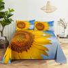 Sunflower Bed Sheet Sets Bouble Single Beds Flower Bedsheet with Pillow Case Full Queen Size 2pcs 3pcs 3D Soft Thin Fabric Home
