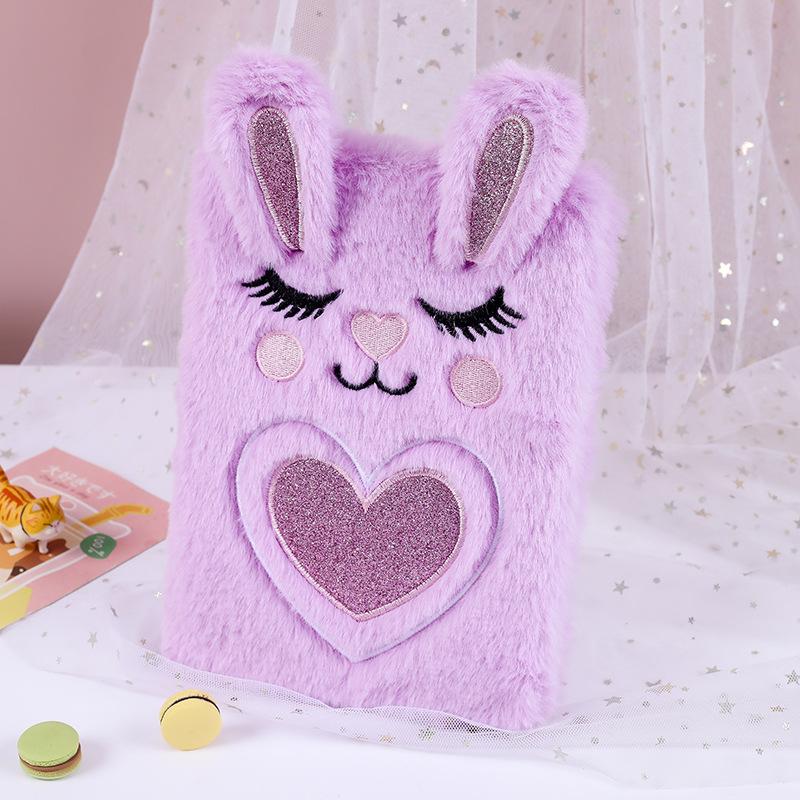 Cross-border Hot-selling Cute Rabbit Plush Notebook for Children's Stress Relief Gift A5 Business Student Diary Book China