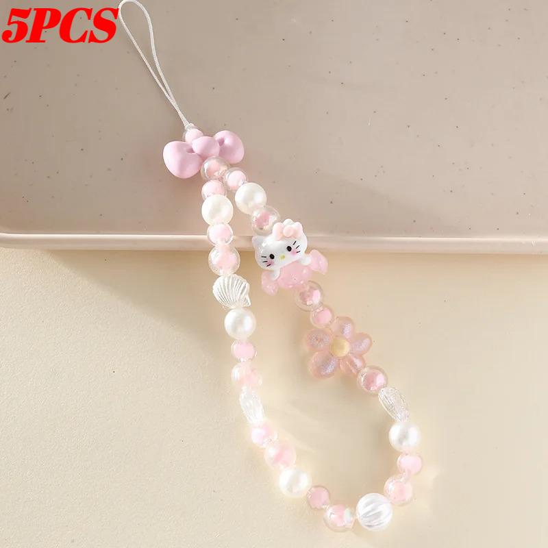 Niedlicher Sanrio Melody Hello Kitty Kuromi Cinnamorol Acryl Schlüsselanhänger Handkette Telefonkette Telefonzubehör Schmuckzubehör