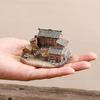 Miniatuur Oude Plattelandswoning, Nostalgisch Mini Plattelandshuis Hars Ornament, Rustiek Tiny House Decoratie voor Bureau Micro-Landschappen Bonsai Plantenbak
