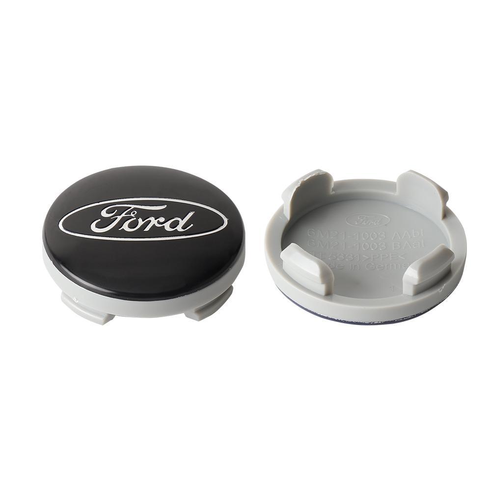 AJI1 4Pcs Ford Car Wheel Center Cap Rim Cover Accessories For Ford Kuga S-MAX MK7 F150 Mondeo RS Fusion Focus Mustang Shelby Stracing