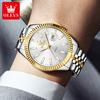 OLEVS 5593 Man Watch Luxury Top Brand Original Quartz Watches For Men Stainless Steel Waterproof Auto Date Men's Wrist Watches