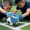 1 pair Finger Protection Children Soccer Gloves Double Sided Latex Goalkeeper Gloves  Play Soccer