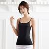 Women Sling Tops Round Neck Sleeveless Bottoming Tops Solid Color Slim Fit Breathable Summer Tank Tops