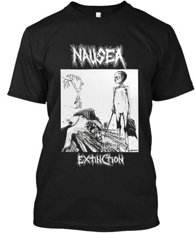 NEW Nausea Extinction American Crust Music Vintage Graphic Retro Unisex T-shirt Graphic Tee S
