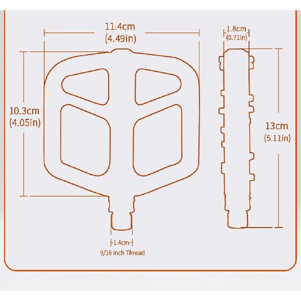 Bike Pedals Mountain Bike Pedal 9/16 Inch Lightweight Bicycle Platform Flat Pedal for BMX MTB Adult Road Bi