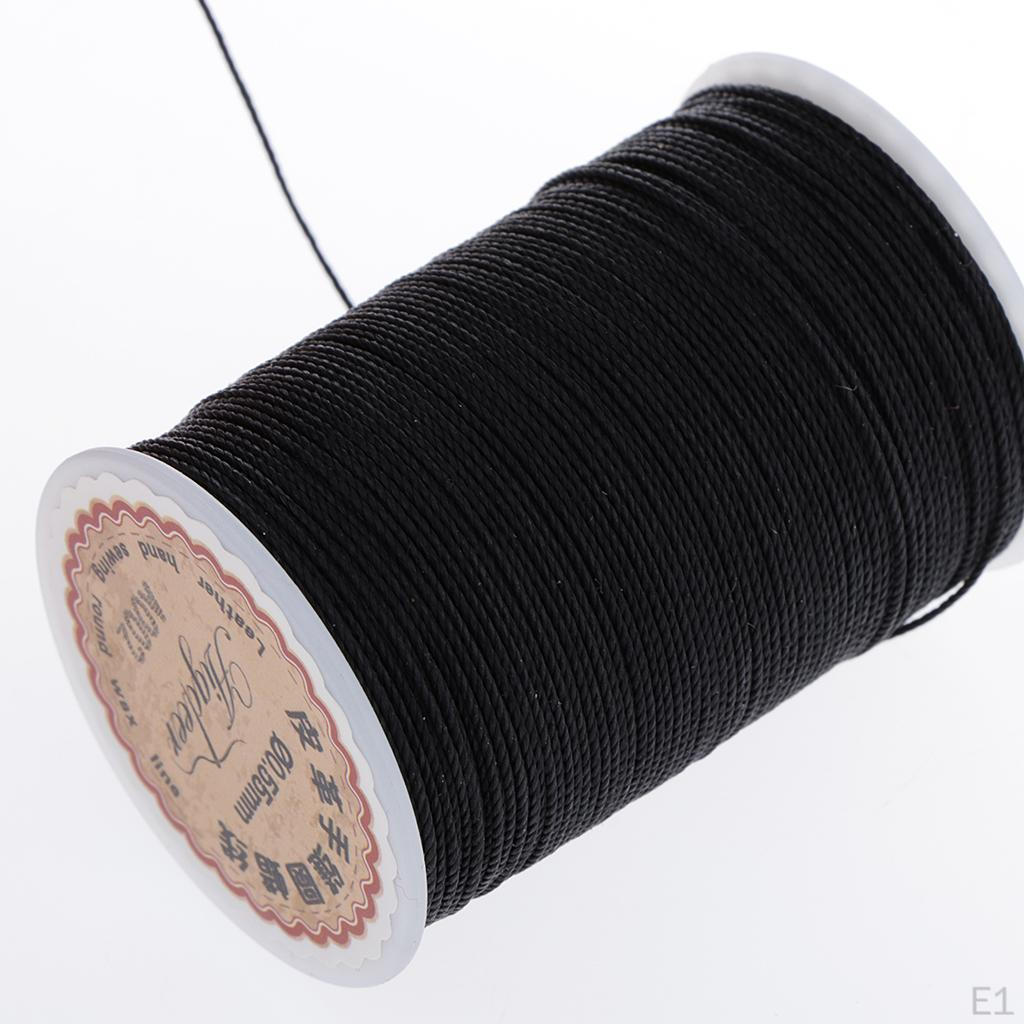 6 0.55mm Leather Waxed Thread Polyester Cord String for DIY Stitching
