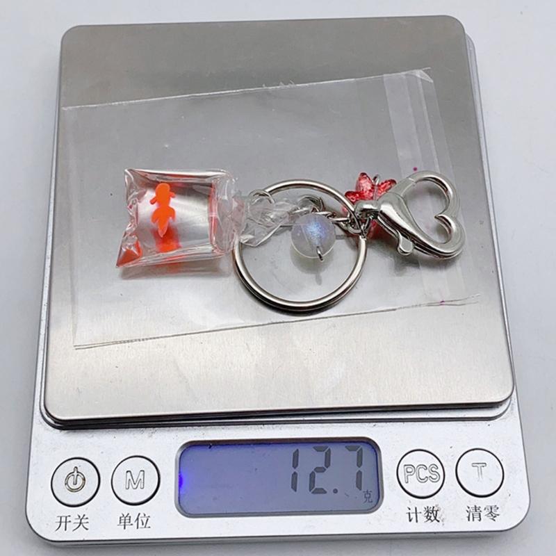 Pet Fish Charm Keychain Sweet Cute Cartoon Pendant Car Keyring Backpack Decoration Fashion Jewelry for Women and Girls